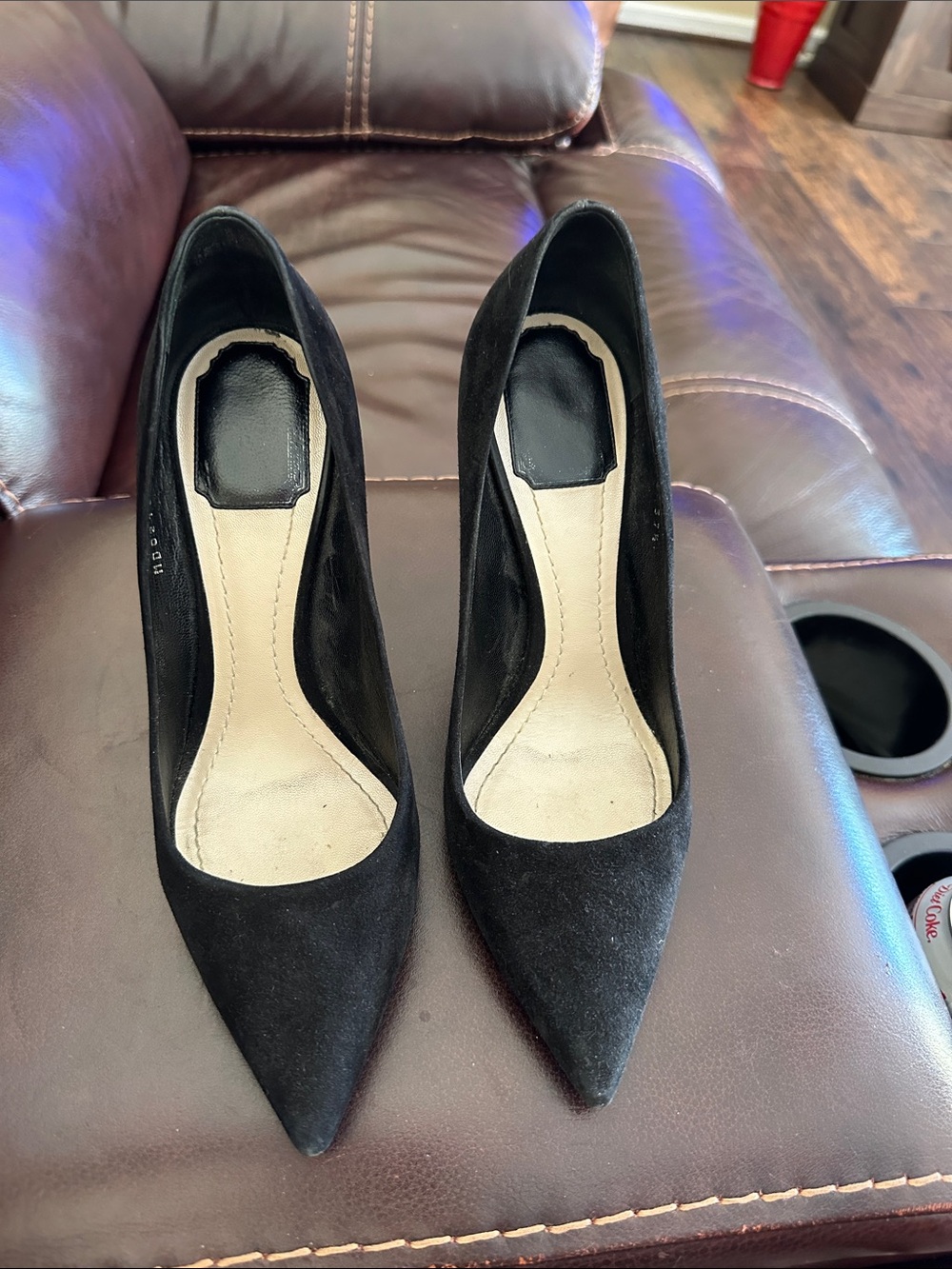 Dior Black Pointed-Toe Suede Pumps